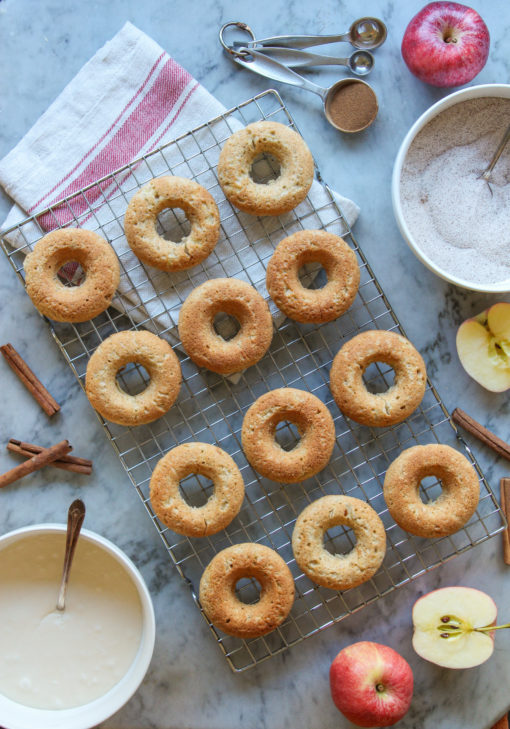 baked apple cinnamon donuts - Girl on the Range