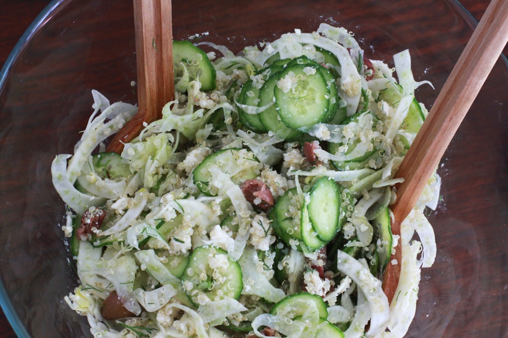 shaved fennel and cucumber salad www.girlontherange.com