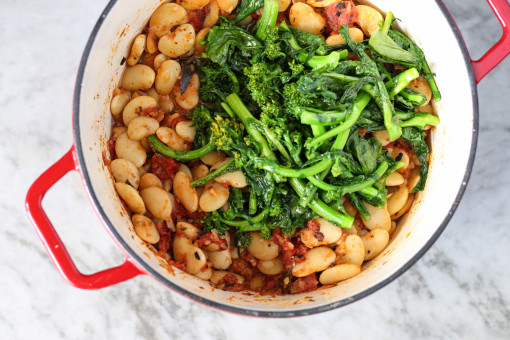 butter beans with broccoli rabe www.girlontherange.com
