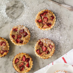 strawberry and rhubarb tartlets
