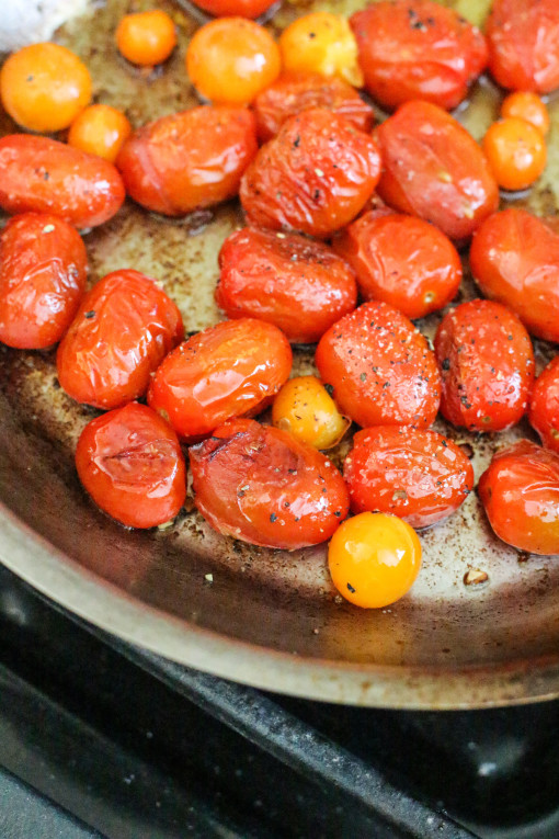 pan cooked tomatoes www.girlontherange.com