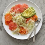 shaved fennel, citrus and avocado salad
