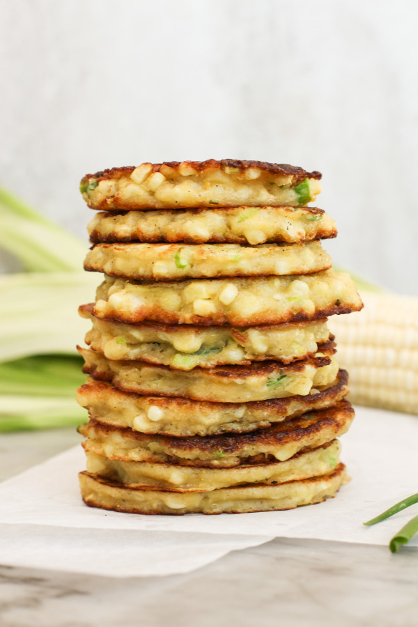 Buttered Corn And Green Onion Fritters Girl On The Range