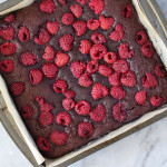 dark chocolate and raspberry brownies