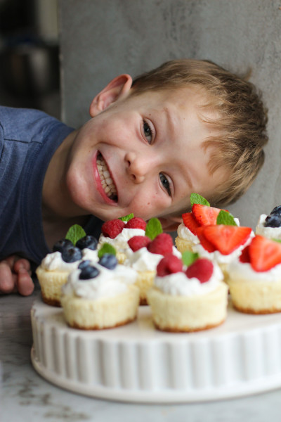 Mini Berry Cheesecakes - Girl On The Range