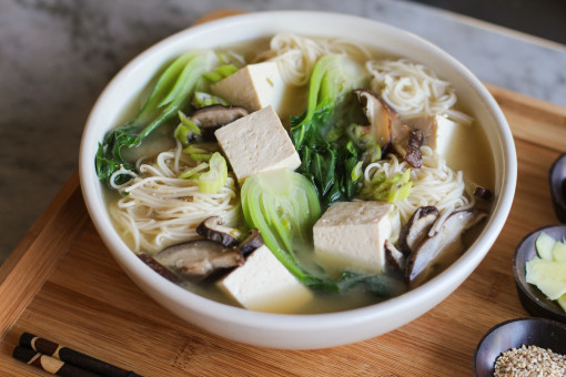 miso noodle soup side www.girlontherange.com