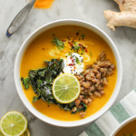red lentil turmeric and ginger soup