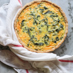 swiss chard and cheddar tart with oatmeal pastry
