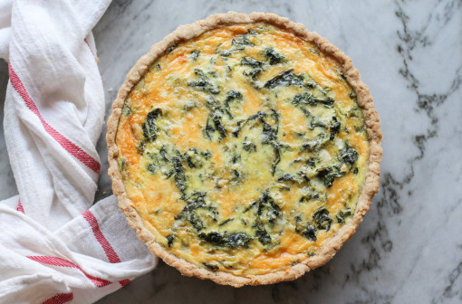 swiss chard and cheddar tart with oatmeal pastry - Girl on the Range