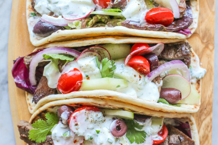 roasted lamb gyros with herb tzatziki - Girl on the Range