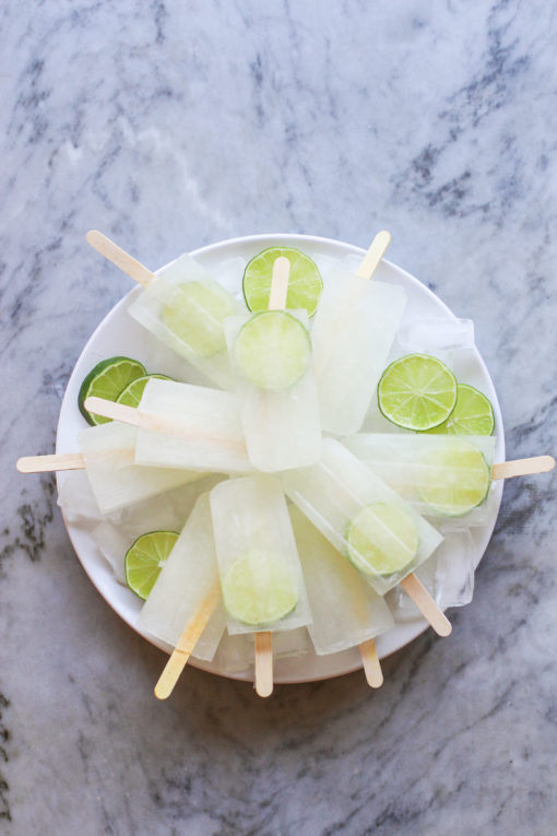 freshly squeezed limeade popsicles