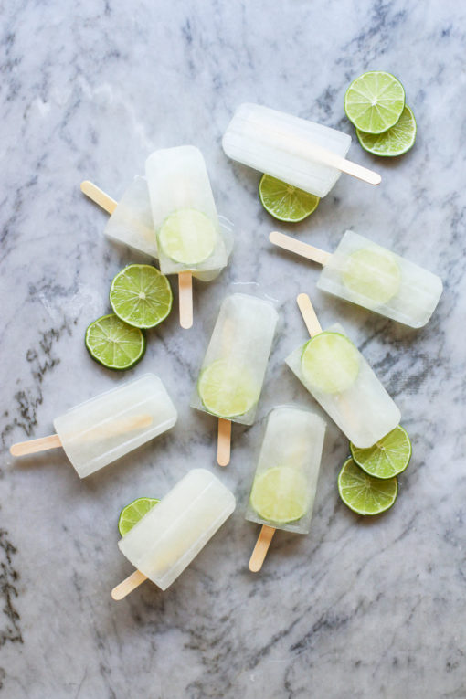 freshly squeezed limeade popsicles