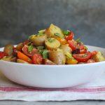 tomato, potato and herb salad