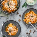 butternut squash noodles with brown butter and crispy sage